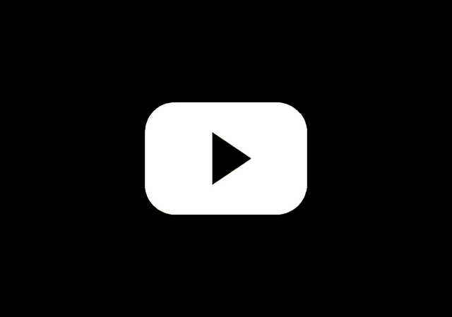 black YouTube logo